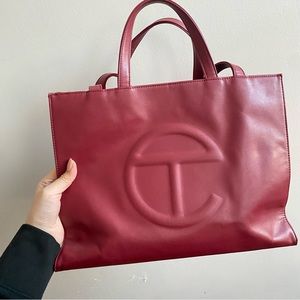 Telfar Medium Shopping Bag in Oxblood